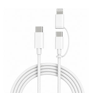 A22 2in1 PD Type-C to Type-C + Lightning MFI Sertifikalı Data ve Şarj Kablosu 240W 1M
